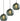 Gray Green Glass Pendant Lights Kitchen Island Lighting Globe Pendant Light Fixtures Modern Pendant Lighting for Kitchen Island Bedroom Living Dining Room Light Fixture(5.9in, 3-Pack) - Grand Goldman