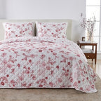 Great Bay Home 2-Piece Christmas Quilt Set with Shams. Reversible Bedspread Coverlet with Holiday Pattern. Holly Collection (Twin/Twin XL) - Grand Goldman