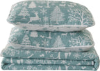 Great Bay Home 2-Piece Christmas Quilt Set with Shams. Reversible Bedspread Coverlet with Holiday Pattern. Holly Collection (Twin/Twin XL) - Grand Goldman
