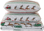 Great Bay Home 2-Piece Christmas Quilt Set with Shams. Reversible Bedspread Coverlet with Holiday Pattern. Holly Collection (Twin/Twin XL) - Grand Goldman