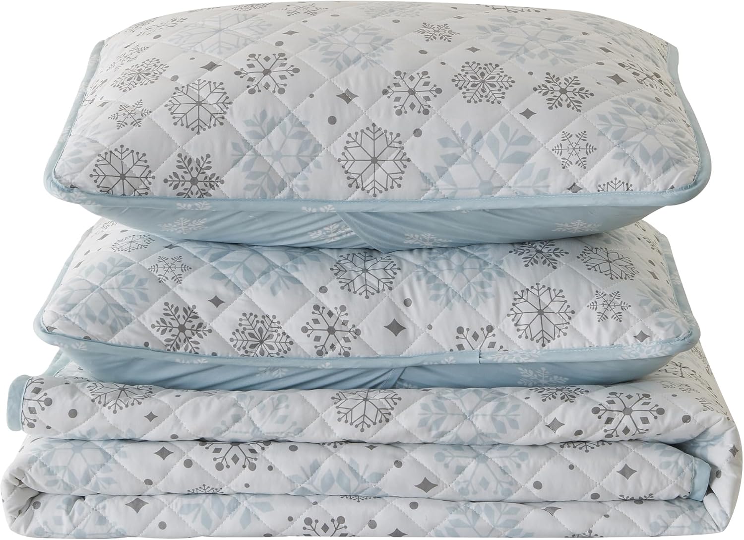 Great Bay Home 2-Piece Christmas Quilt Set with Shams. Reversible Bedspread Coverlet with Holiday Pattern. Holly Collection (Twin/Twin XL) - Grand Goldman