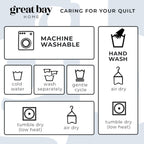 Great Bay Home 2-Piece Christmas Quilt Set with Shams. Reversible Bedspread Coverlet with Holiday Pattern. Holly Collection (Twin/Twin XL) - Grand Goldman