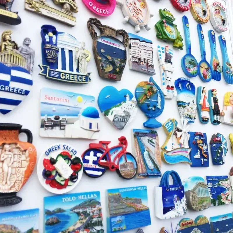 Greece Fridge Magnets Kos Zakynthos Lipsi Crete Corfu Aphrodite Tourist Souvenir Magnetic Refrigerator Sticker Home Decor Gifts - Grand Goldman