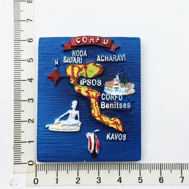 Greece Fridge Magnets Kos Zakynthos Lipsi Crete Corfu Aphrodite Tourist Souvenir Magnetic Refrigerator Sticker Home Decor Gifts - Grand Goldman