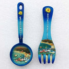 Greek Tourism Souvenir Spoon and Fork Shape Fridge Magnets Koukounaries Kukunaris Refrigerator Magnetic Stickers Travel Gifts - Grand Goldman