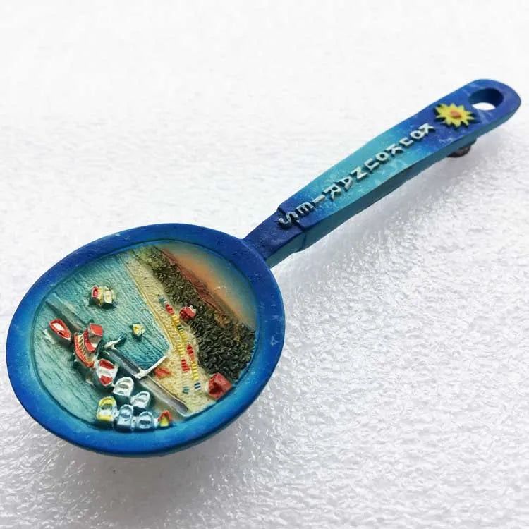 Greek Tourism Souvenir Spoon and Fork Shape Fridge Magnets Koukounaries Kukunaris Refrigerator Magnetic Stickers Travel Gifts - Grand Goldman