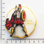 Greek Tourist Souvenirs Fridge Magnet Greece Flag Samurai Spartan Helmet Hand Painting Magnetic Refrigerator Stickers gife ideas - Grand Goldman