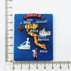 Greek Tourist Souvenirs Fridge Magnet Greece Flag Samurai Spartan Helmet Hand Painting Magnetic Refrigerator Stickers gife ideas - Grand Goldman