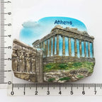 Greek Tourist Souvenirs Fridge Magnet Greece Flag Samurai Spartan Helmet Hand Painting Magnetic Refrigerator Stickers gife ideas - Grand Goldman