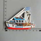 Greek Tourist Souvenirs Fridge Magnet Greece Flag Samurai Spartan Helmet Hand Painting Magnetic Refrigerator Stickers gife ideas - Grand Goldman