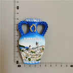 Greek Tourist Souvenirs Fridge Magnet Greece Flag Samurai Spartan Helmet Hand Painting Magnetic Refrigerator Stickers gife ideas - Grand Goldman