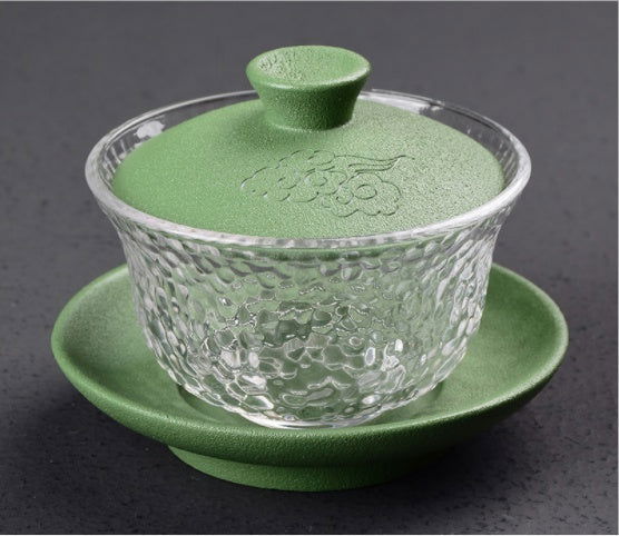 Green Tea Ceramic Hand-painted Gaiwan Kung Fu Tea Set - Grand Goldman