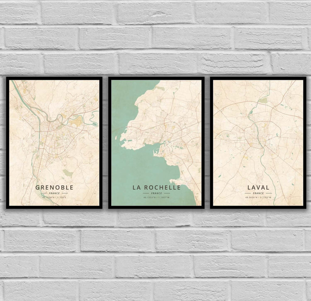 Grenoble Vintage Landscape Canvas Painting Poster - Grand Goldman