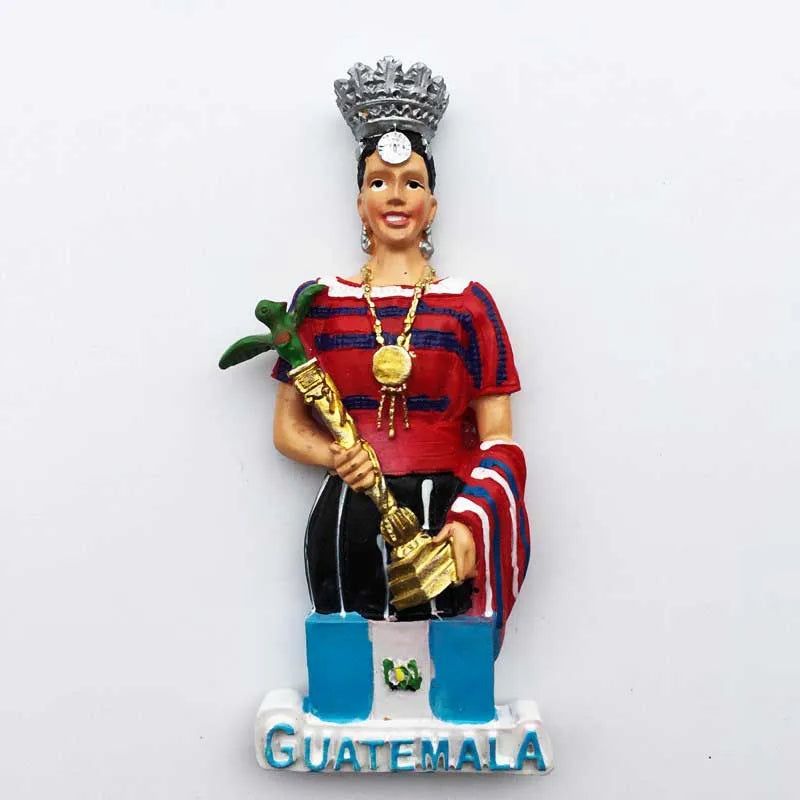 Guatemala fridge magnet tourist Souvenirs 3d Beauty Contest Queen Magnetic Refrigerator Stickers Collection Decoration Gift idea - Grand Goldman