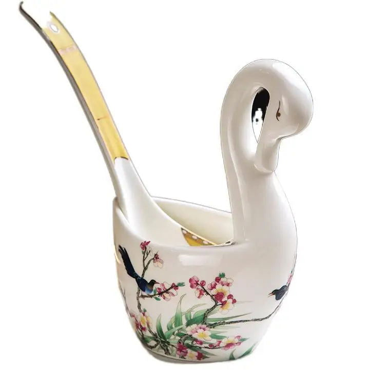 Guci Bowl and dish set household Jingdezhen Ceramic tableware  high-end luxury gold rimmed European bone china bowls plate - Grand Goldman