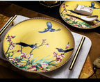 Guci Bowl and dish set household Jingdezhen Ceramic tableware  high-end luxury gold rimmed European bone china bowls plate - Grand Goldman