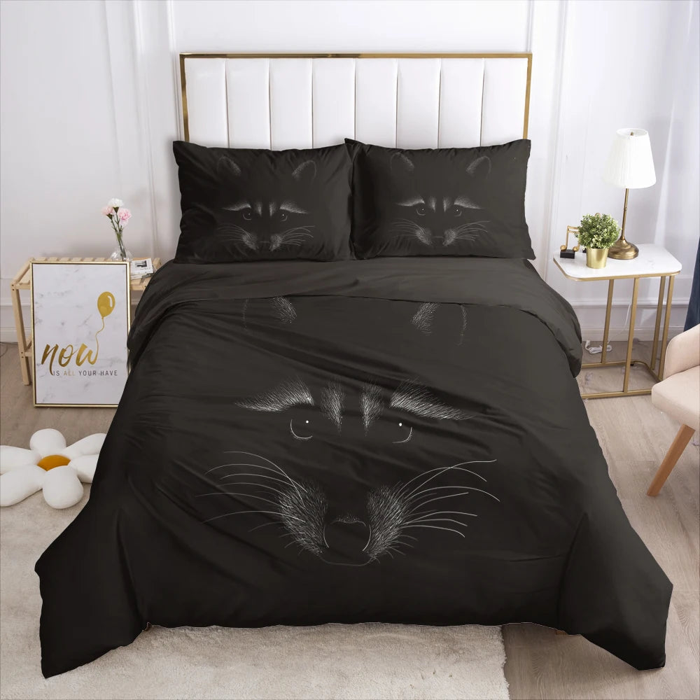 3D Bedding Set Comforter Duvet Cover Pillowcases Luxury Bed Linens Bed Set Queen King Europe Russia Size Black Eagle