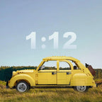 Technical 1:12 Scale Citroens 2cv Building Block Vintage Car 2.4ghz Radio Remote Control Vehicle Bricks Model Rc Toys Collection