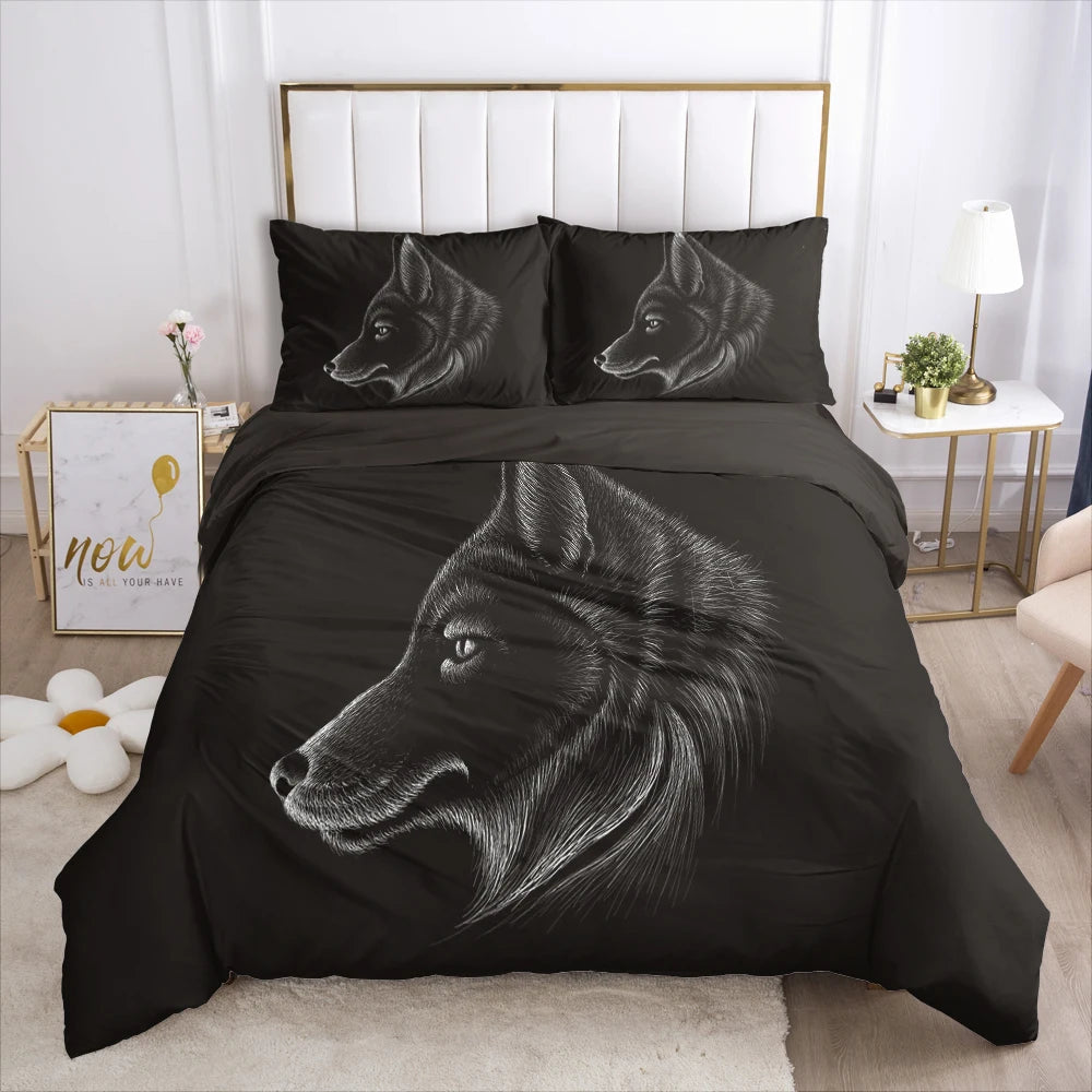 3D Bedding Set Comforter Duvet Cover Pillowcases Luxury Bed Linens Bed Set Queen King Europe Russia Size Black Eagle