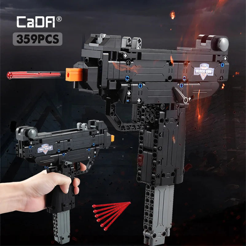 cada military ww2 Desert Eagle Pistol MK23 Pistol Uzi submachine gun  Building Blocks city police Bricks Children toy gifts