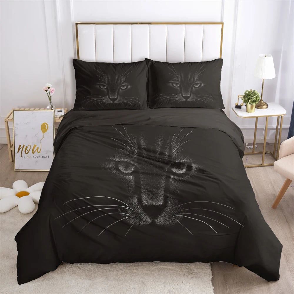 3D Bedding Set Comforter Duvet Cover Pillowcases Luxury Bed Linens Bed Set Queen King Europe Russia Size Black Eagle