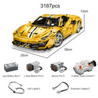 Cada 3187PCS City technical Drift Racing Car Building Blocks Remote Control Super Sports Vehicle Bricks Children Boys Gifts Toys