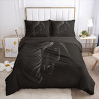 3D Bedding Set Comforter Duvet Cover Pillowcases Luxury Bed Linens Bed Set Queen King Europe Russia Size Black Eagle