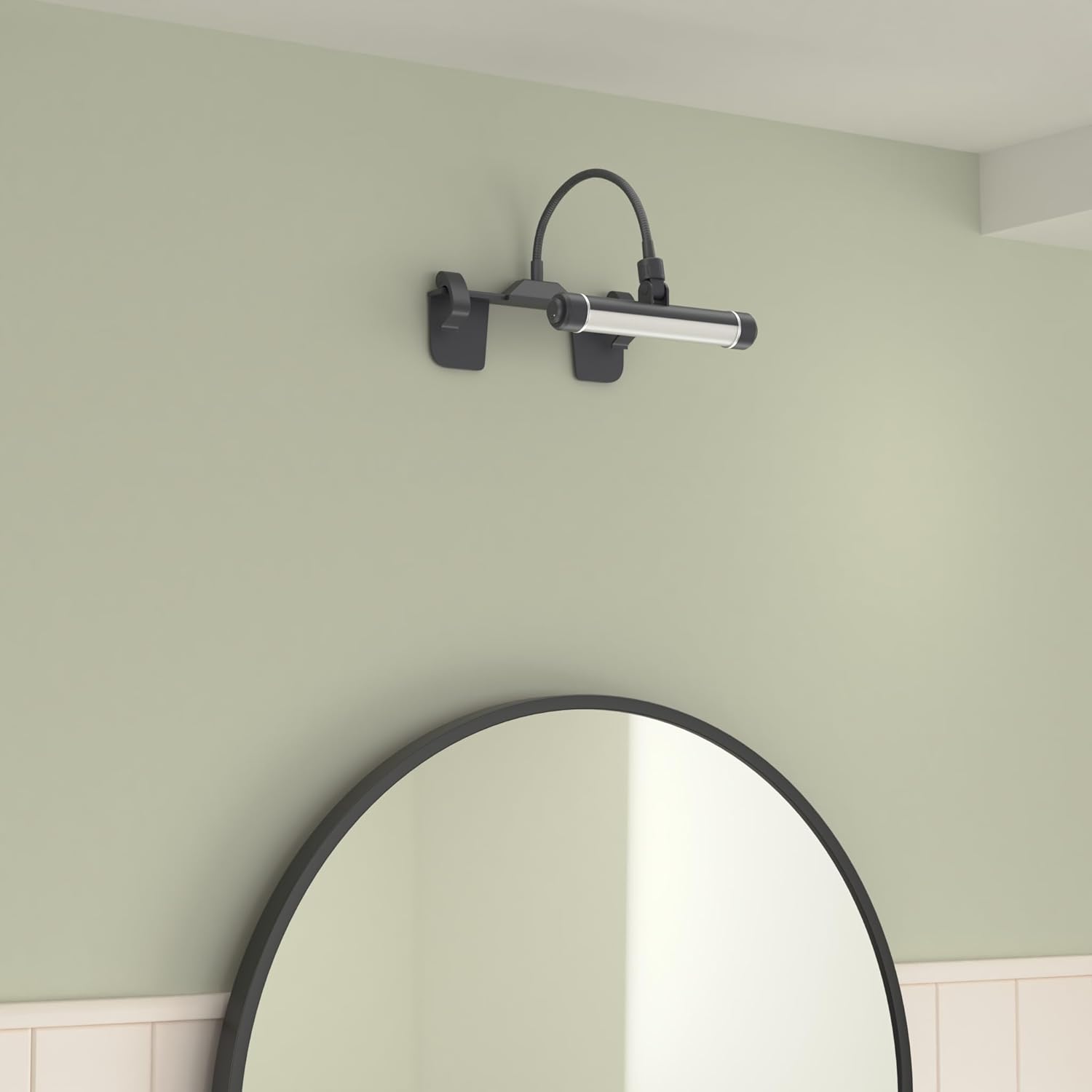 HONWELL Painting Lights Cordless, Dartboard Light with Remote, Rechargeable Picture Light, Picture Frame Light with 3 Modes 28 LEDs Rotate Head, 360° Flexible Neck, Clip on Display Light for Art-Black - Grand Goldman