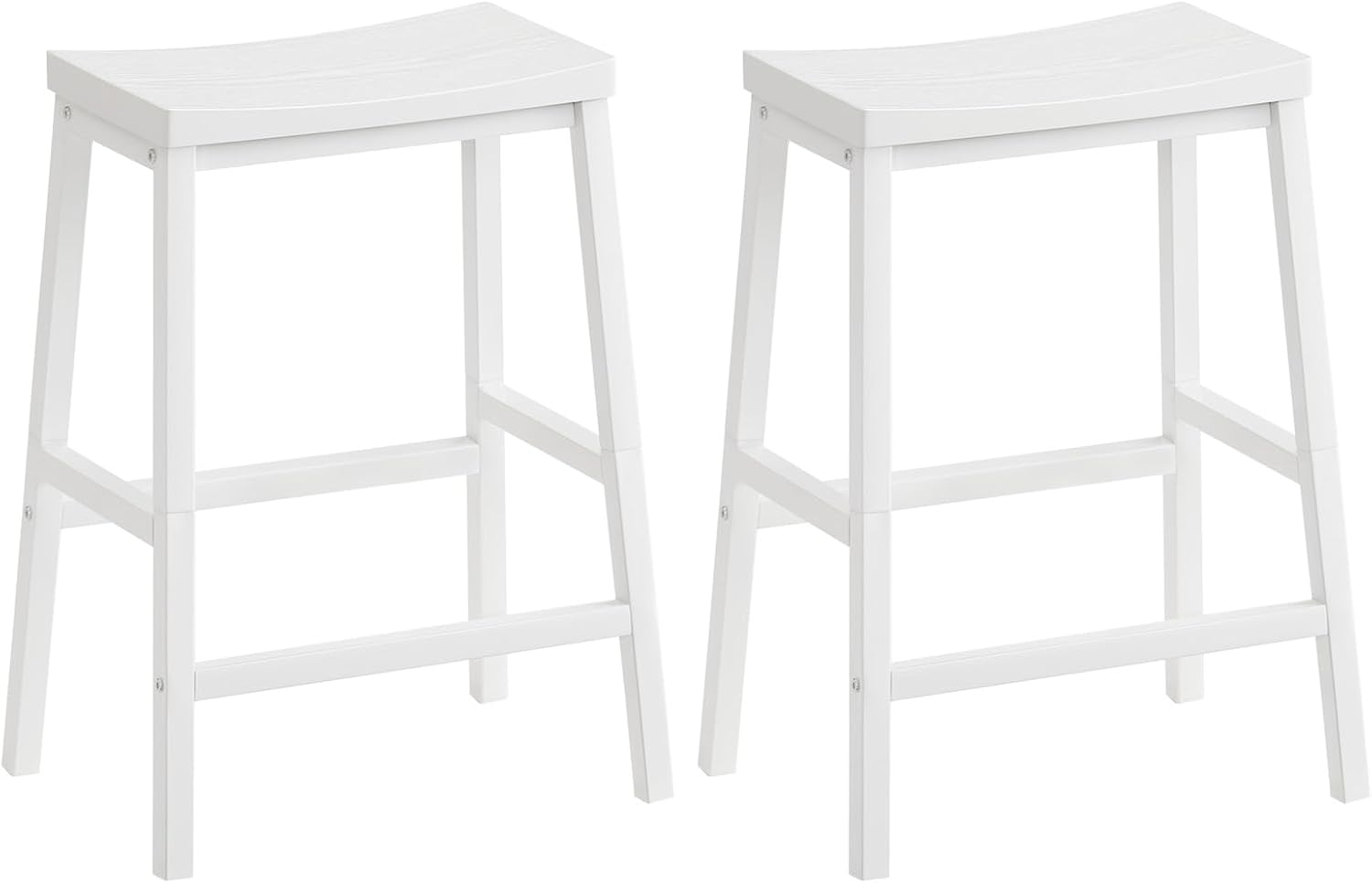 HOOBRO Bar Stools, Set of 2 Bar Chairs, 23.6 Inch Saddle Stools, Kitchen Counter Stools with Footrests, Industrial Stools for Dining Room, Kitchen, Counter, Bar, Rustic Brown and Black BF02MD01 - Grand Goldman