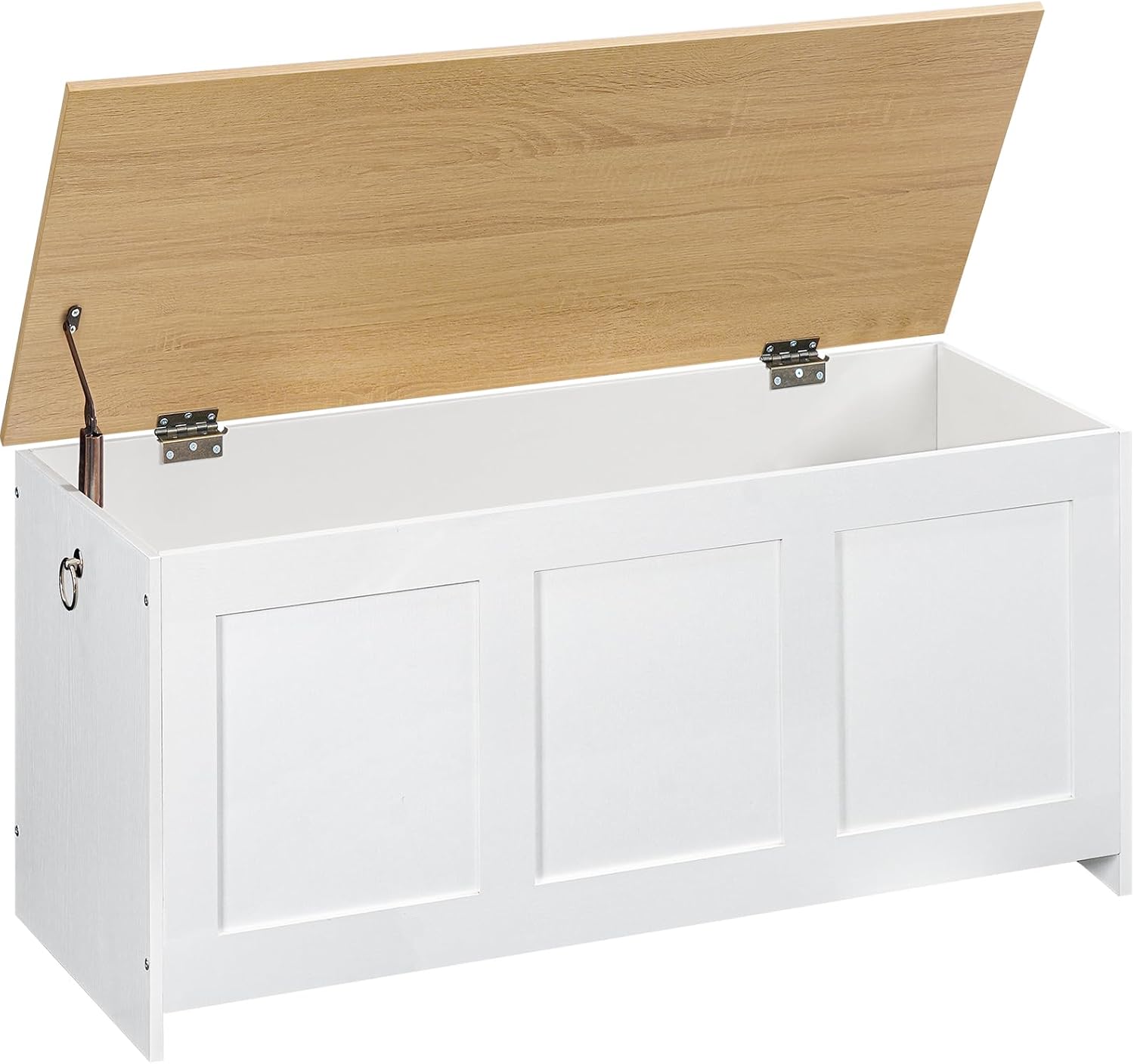 HOOBRO Storage Bench, 39.3" Retro Wooden Storage Chest, Wooden Storage Trunk, Toy Chest with Lift Top, Multifunctional Entryway Organizer, for Entryway, Living Room, Black and Walnut BH141CW01 - Grand Goldman