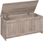 HOOBRO Storage Bench, 39.3" Retro Wooden Storage Chest, Wooden Storage Trunk, Toy Chest with Lift Top, Multifunctional Entryway Organizer, for Entryway, Living Room, Black and Walnut BH141CW01 - Grand Goldman