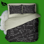 Dream NS Equation Design Mathematics Equations Black Bedding Set GEKK Sci-fi Quilt Cover Pillowcase Customized Home Textiles