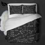 Dream NS Equation Design Mathematics Equations Black Bedding Set GEKK Sci-fi Quilt Cover Pillowcase Customized Home Textiles