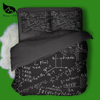 Dream NS Equation Design Mathematics Equations Black Bedding Set GEKK Sci-fi Quilt Cover Pillowcase Customized Home Textiles