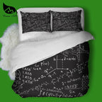 Dream NS Equation Design Mathematics Equations Black Bedding Set GEKK Sci-fi Quilt Cover Pillowcase Customized Home Textiles