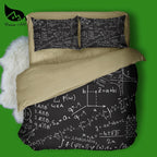 Dream NS Equation Design Mathematics Equations Black Bedding Set GEKK Sci-fi Quilt Cover Pillowcase Customized Home Textiles