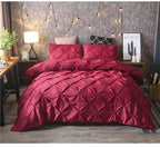 Luxury Pinch Pleat Black Bedding Comforter Bedding Sets Bed Linen Duvet Cover Set Bedding Queen King Size Bedclothes Bed Set