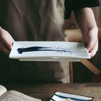 Hand-painted Japanese Style Retro Hand-painted Ceramic Sushi Plate Rectangular Plate - Grand Goldman