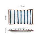 Hand-painted Japanese Style Retro Hand-painted Ceramic Sushi Plate Rectangular Plate - Grand Goldman