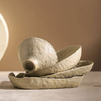 Hand-squeezed shallow dish Japanese food container - Grand Goldman