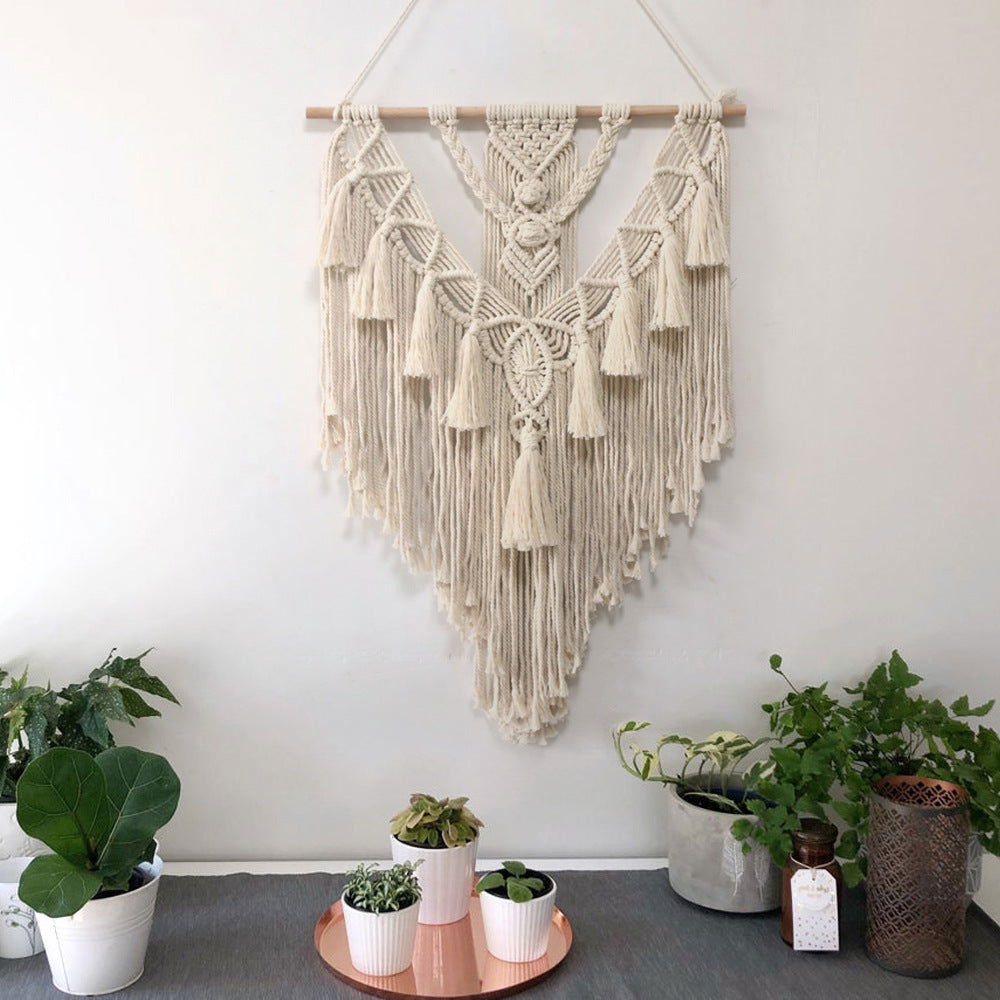 Hand-woven Pendant Macrame Wall Hanging Boho Woven Tapestry Bohemian Crafts Room Decoration Gorgeous Tapestry For Home Decor - Grand Goldman