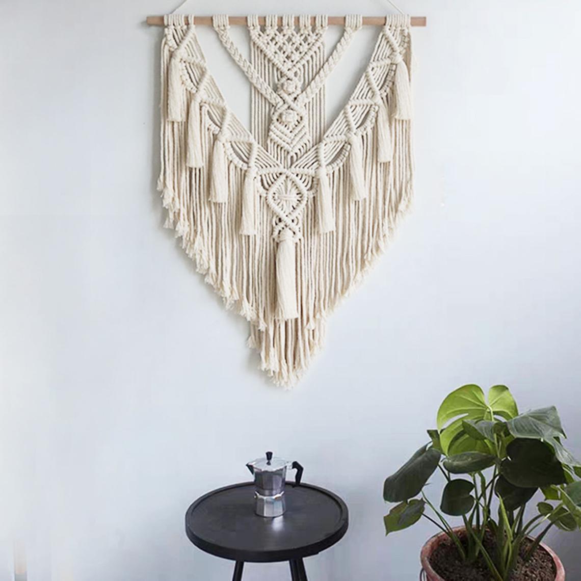 Hand-woven Pendant Macrame Wall Hanging Boho Woven Tapestry Bohemian Crafts Room Decoration Gorgeous Tapestry For Home Decor - Grand Goldman