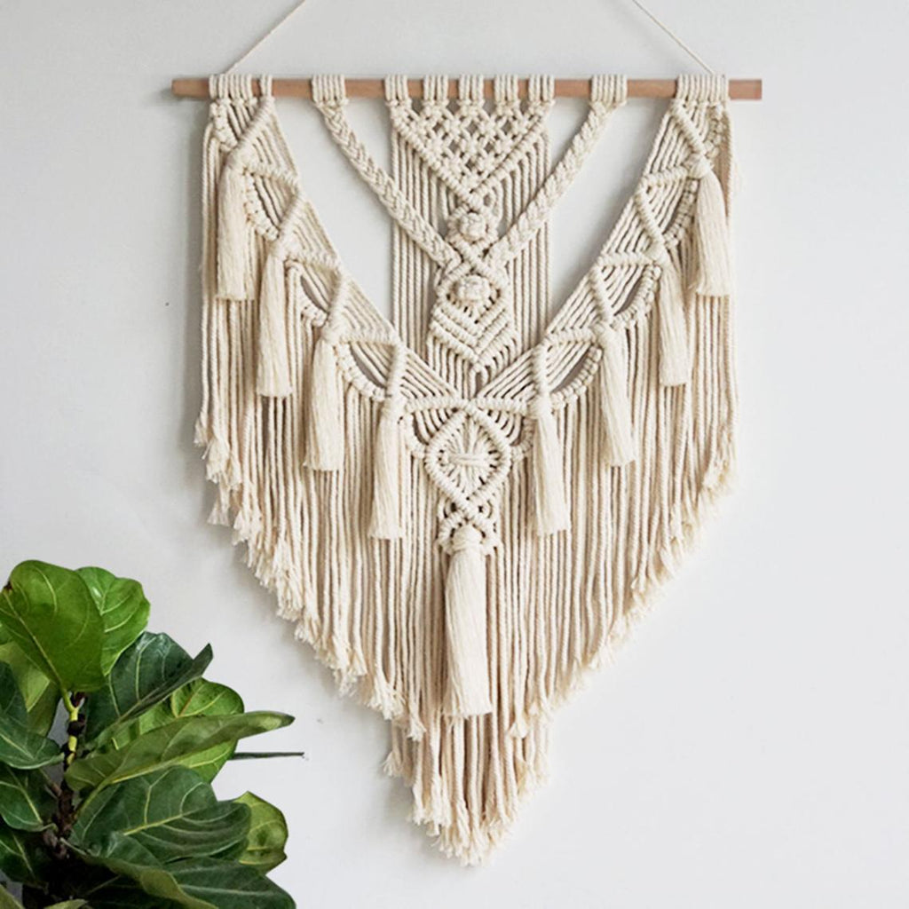 Hand-woven Pendant Macrame Wall Hanging Boho Woven Tapestry Bohemian Crafts Room Decoration Gorgeous Tapestry For Home Decor - Grand Goldman