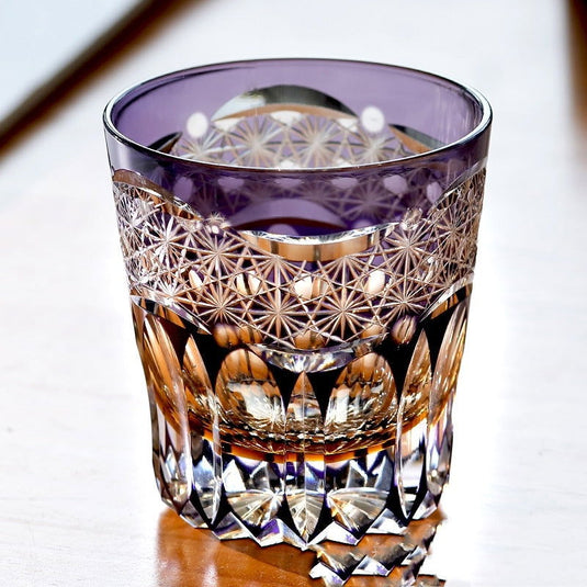 Hand Carved Crystal Glass Whiskey Glass - Grand Goldman