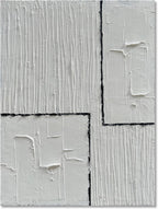 Hand Painted Modern Black and White Art Oil Painting White Plum Blossom Painting 24x48 inch Canvas Wall Art Home Wall Decorative Art - Grand Goldman