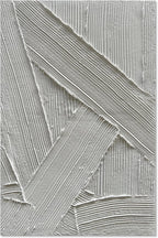 Hand Painted Modern Black and White Art Oil Painting White Plum Blossom Painting 24x48 inch Canvas Wall Art Home Wall Decorative Art - Grand Goldman