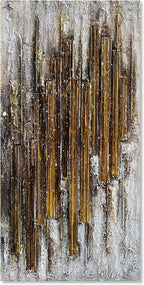 Hand Painted Modern Black and White Art Oil Painting White Plum Blossom Painting 24x48 inch Canvas Wall Art Home Wall Decorative Art - Grand Goldman