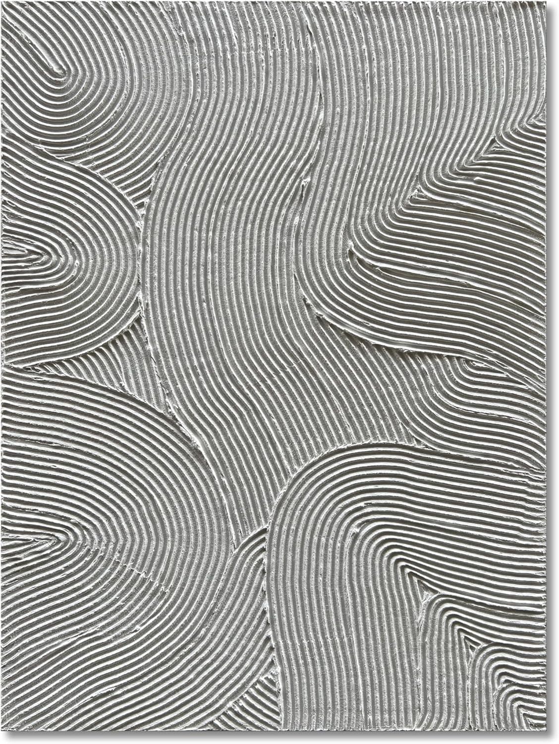 Hand Painted Modern Black and White Art Oil Painting White Plum Blossom Painting 24x48 inch Canvas Wall Art Home Wall Decorative Art - Grand Goldman