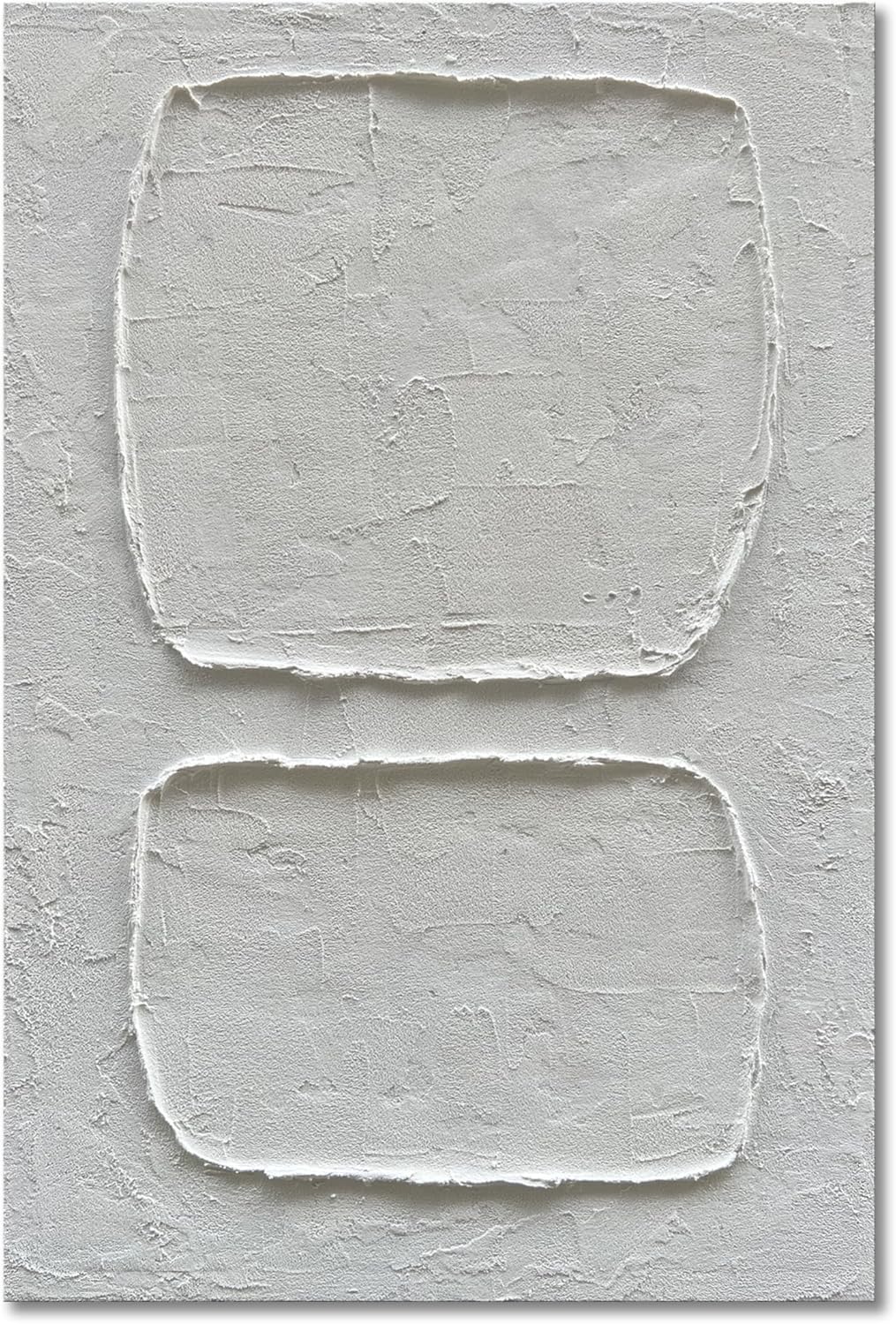 Hand Painted Modern Black and White Art Oil Painting White Plum Blossom Painting 24x48 inch Canvas Wall Art Home Wall Decorative Art - Grand Goldman