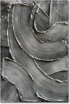 Hand Painted Modern Black and White Art Oil Painting White Plum Blossom Painting 24x48 inch Canvas Wall Art Home Wall Decorative Art - Grand Goldman